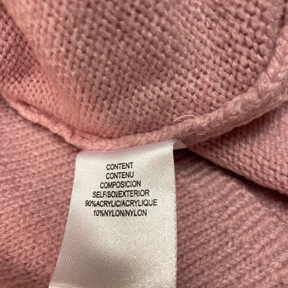 WayF Lola Puff Sleeve Knit Dress Medium Blush Pink NEW Mock Neck Sweater Dress