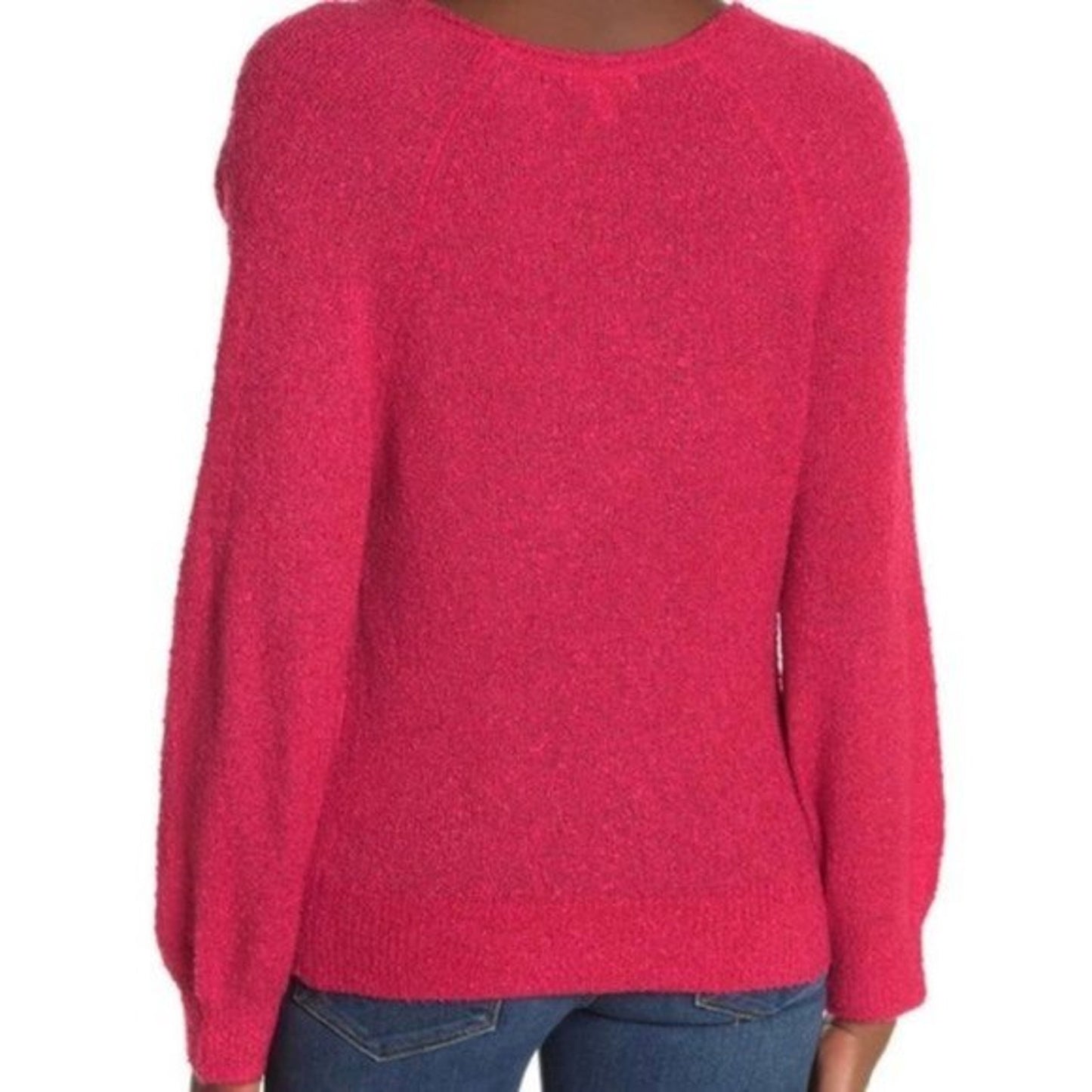 Abound sweater red Vneck XS casual NEW soft lightweight long sleeve Nubby