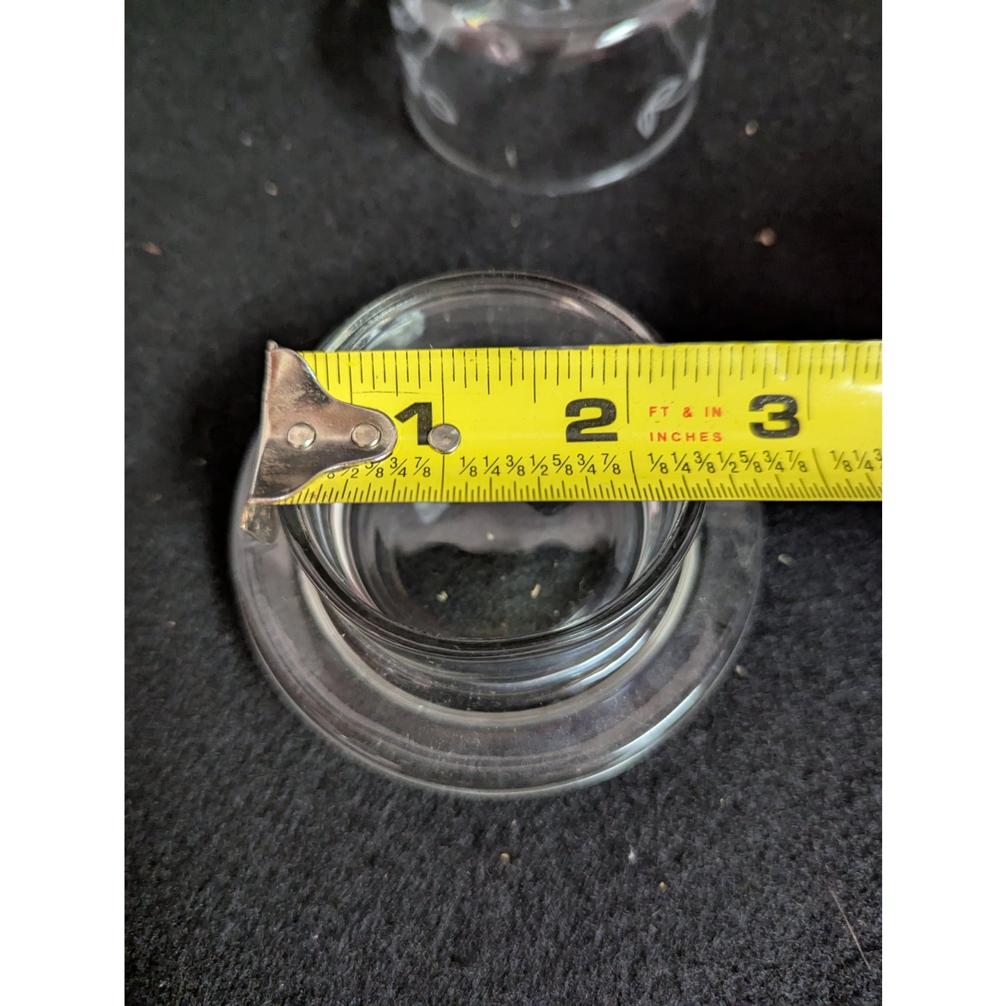 Vintage Etched Glass Mini Cheese/Butter Dome with Underplate