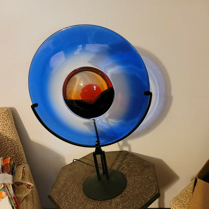 Oggetti Sunset Disc Light Murano Italy Art Glass MCM Table Raffaeli Cammozzo