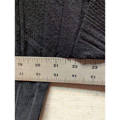 White Willow Women's Long Sleeve Ribbed Drawstring Hem Top gray large Retail $78