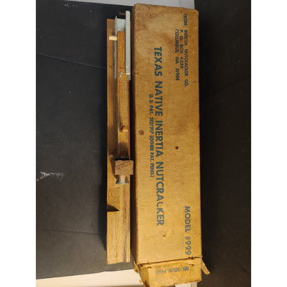 Vintage Wooden Nutcracker Tool Heavy Duty Tabletop Mechanism Original Box