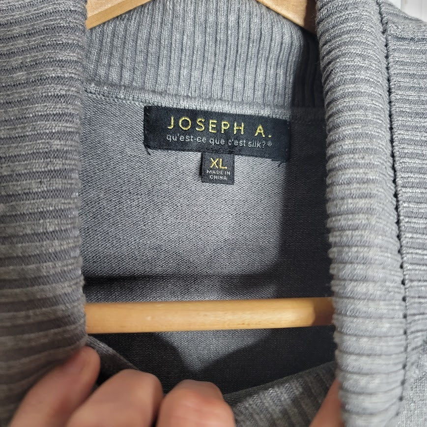 Joseph A. Size XL turtleneck gray sweater long sleeve NEW casual layering travel