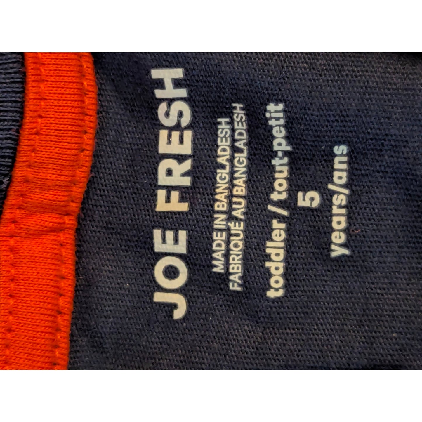 Joe Fresh Boys' Navy Blue Contrast Pocket Tee (Size 5)