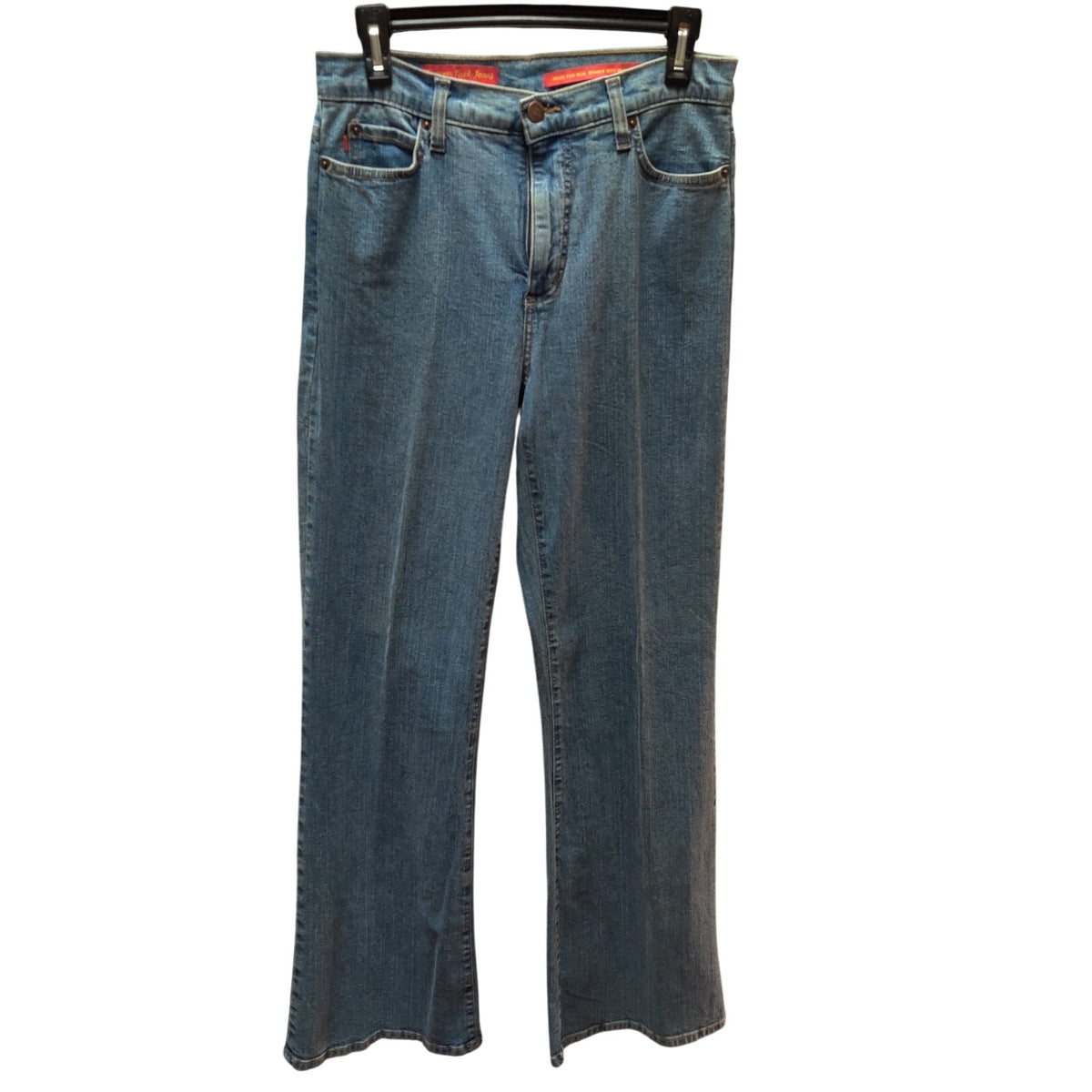 NYDJ Tummy Tuck Jeans Womens 6 Straight Leg Medium Wash Stretch Denim Made USA