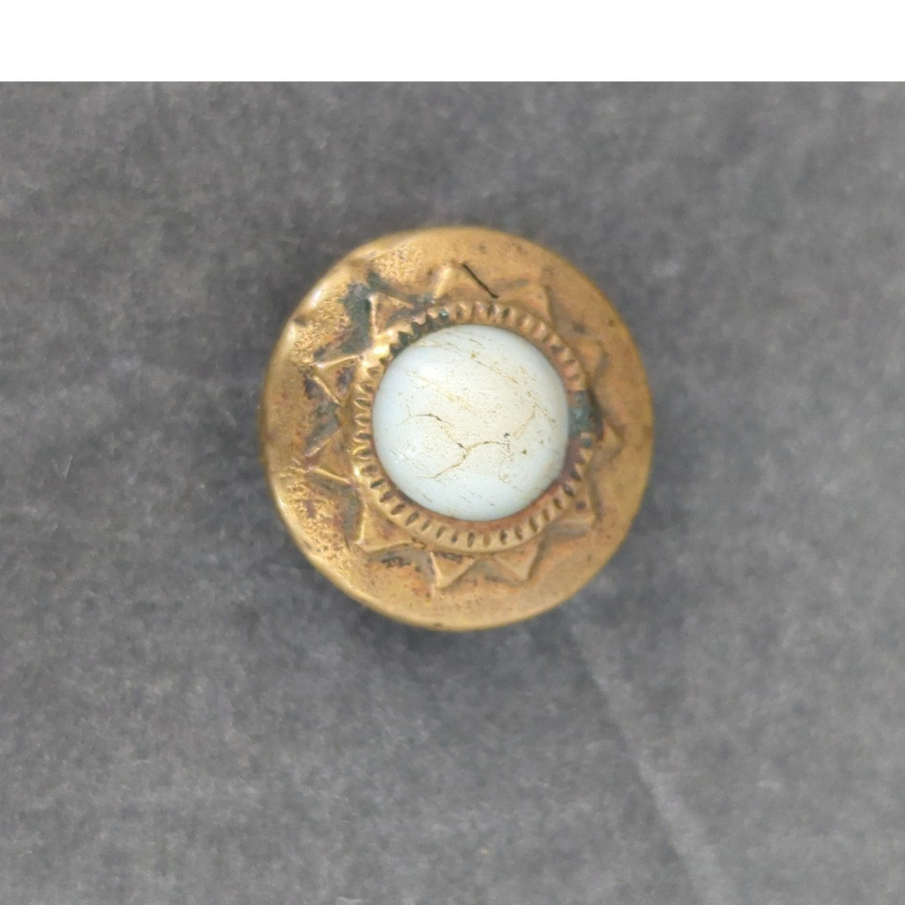 LOT F of 10 Antique Vintage Victorian Brass Mixed Materials Buttons ESTATE FIND