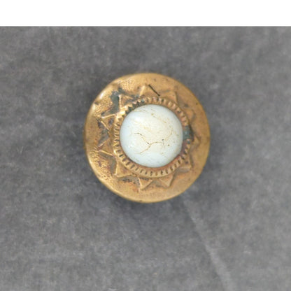 LOT F of 10 Antique Vintage Victorian Brass Mixed Materials Buttons ESTATE FIND