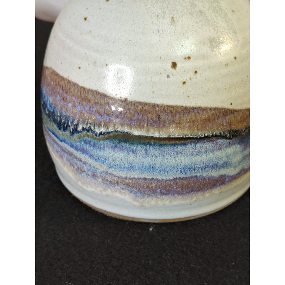 Vintage Studio Art Pottery Small Desk Side Table Single Bulb Lamp