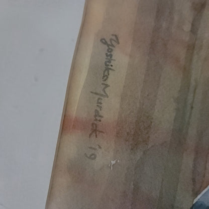 Yoshiko Murdick hand-painted watercolor restaurant  diner AMERICANA Signed 2019