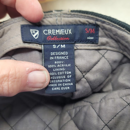 Cremieux Green  Knit Small Medium Paperboy Newsboy Gatsby Cabbie Scally Cap