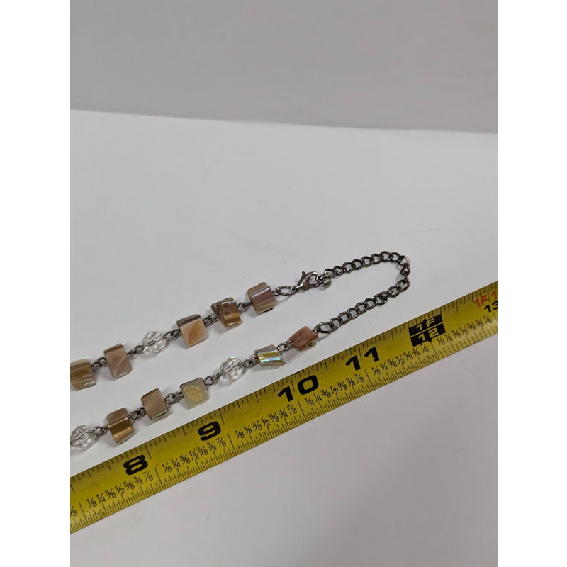 vintage Shelf and beads Flower Necklace STATEMENT Cascading Bouquet beachcomber