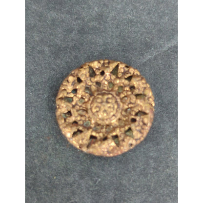LOT CC of 10 Antique Vintage Victorian Brass Mixed Materials Buttons ESTATE FIND