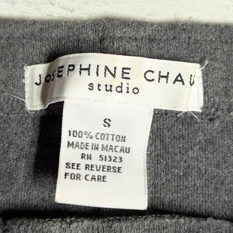 Vintage Josephine Chaus Gray Cotton Midi Skirt Small Minimalist 90s Vintage Luxe