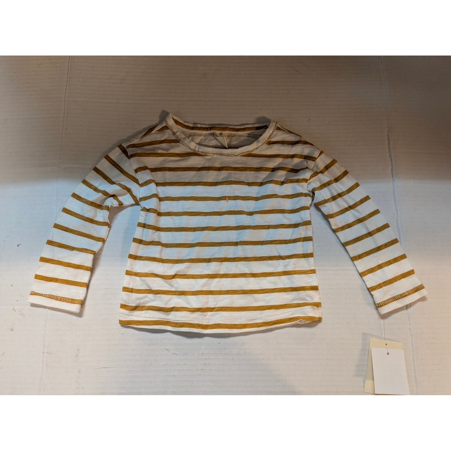 Tucker + Tate Brown & Cream Striped Long Sleeve Cotton Shirt Size 12M NWT