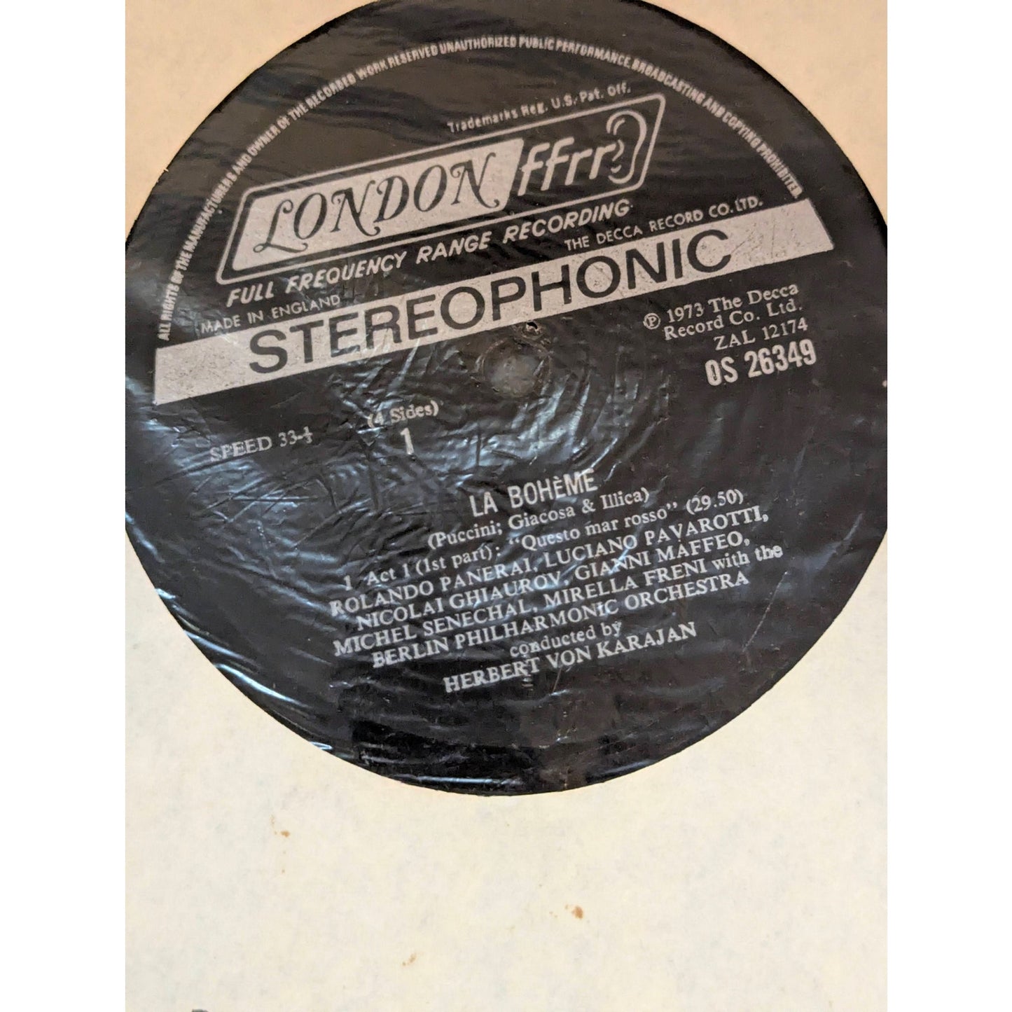 Vintage Puccini La Boheme Renata Tebaldi London Full Frequency Stereo 2-LP Box Set