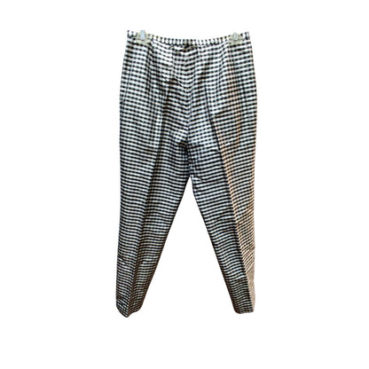 Vtg. Lauren Ralph Lauren Black & White Gingham Tapered Pants Side Zip Lined 4