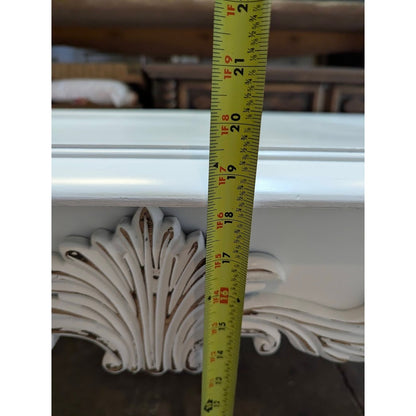 Secondhand Sandies: LARGE white curvy shabby chic coffee table curvy 54"x38"x 19"