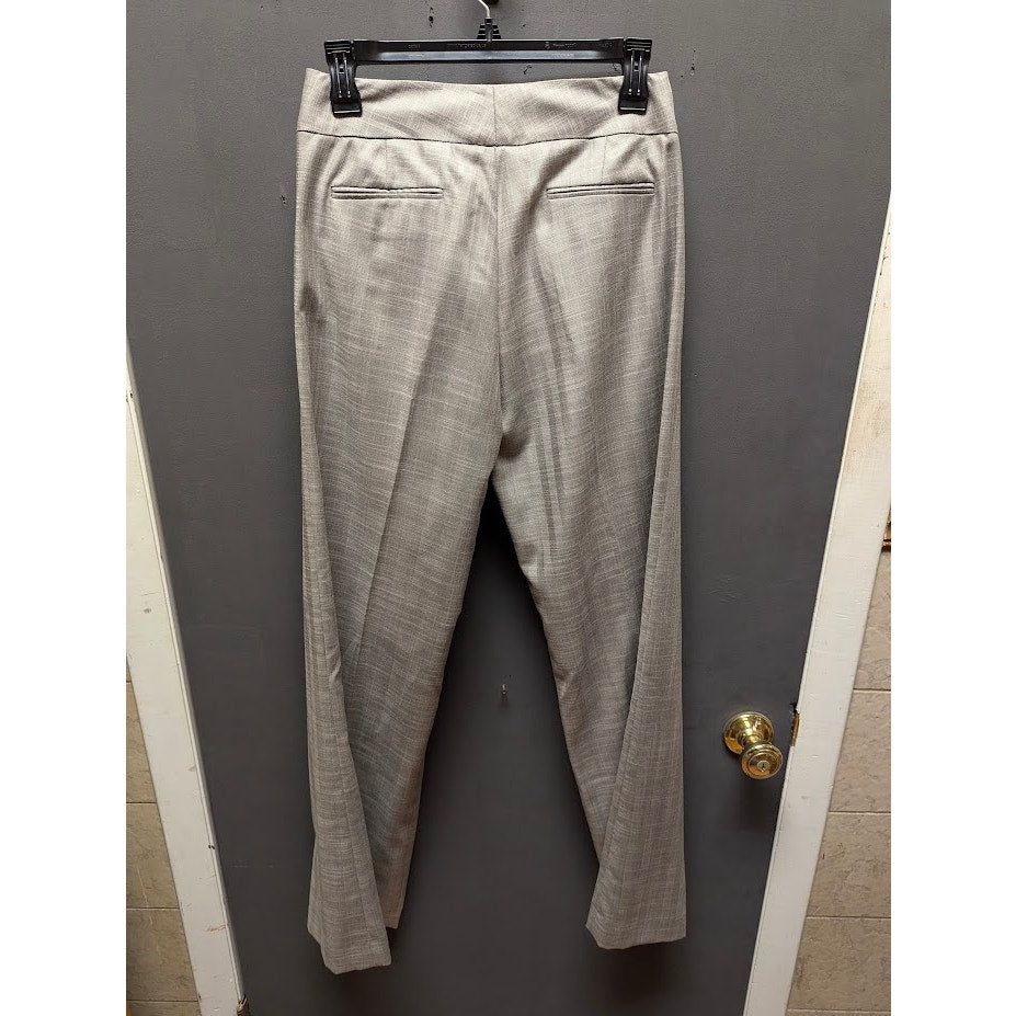 Size 4 Alex Marie Wide leg Career plaid gray slacks pants flat front pockets