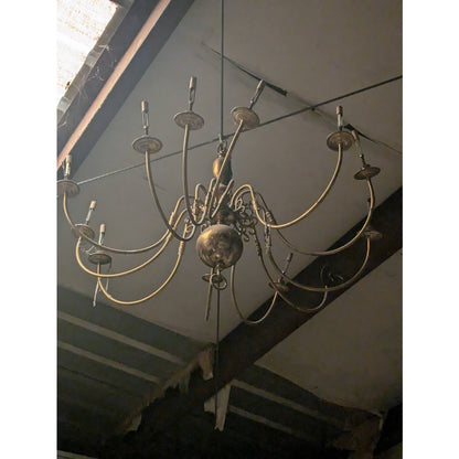 Secondhand Sandies: Two giant large hanging 12 arm brass chandelier Ceiling mount