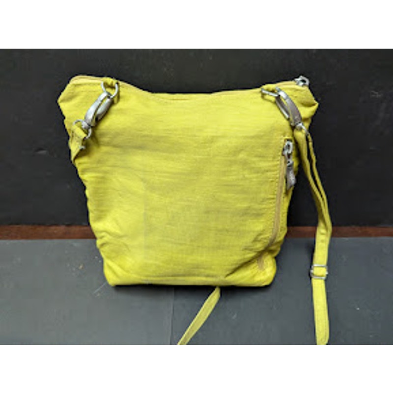 Baggalini Yellow Crossbody purse bag shoulder travel washable detachable coin