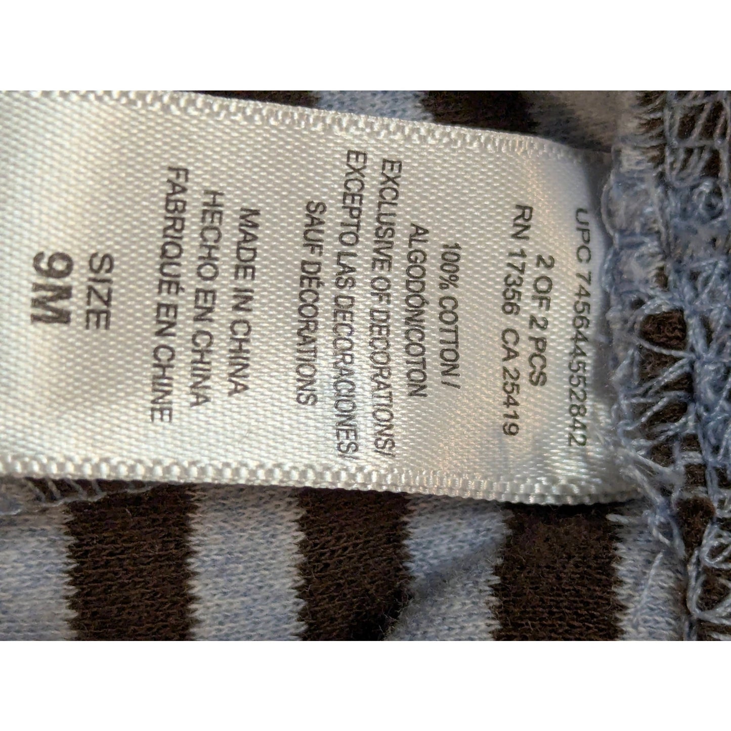 Nordstrom Baby Unisex Brown Gray Striped Knit Pants Size 6-9 Months NWT