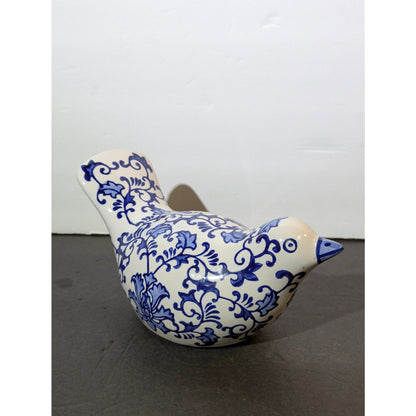Mikasa Blue and White Chinoiserie Ceramic Dove Figurine Hollywood Regency Granma