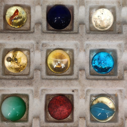 Vintage Glass Marbles Bulk Job Lot Collection 9/16" Player Size #L4 Mixed 36