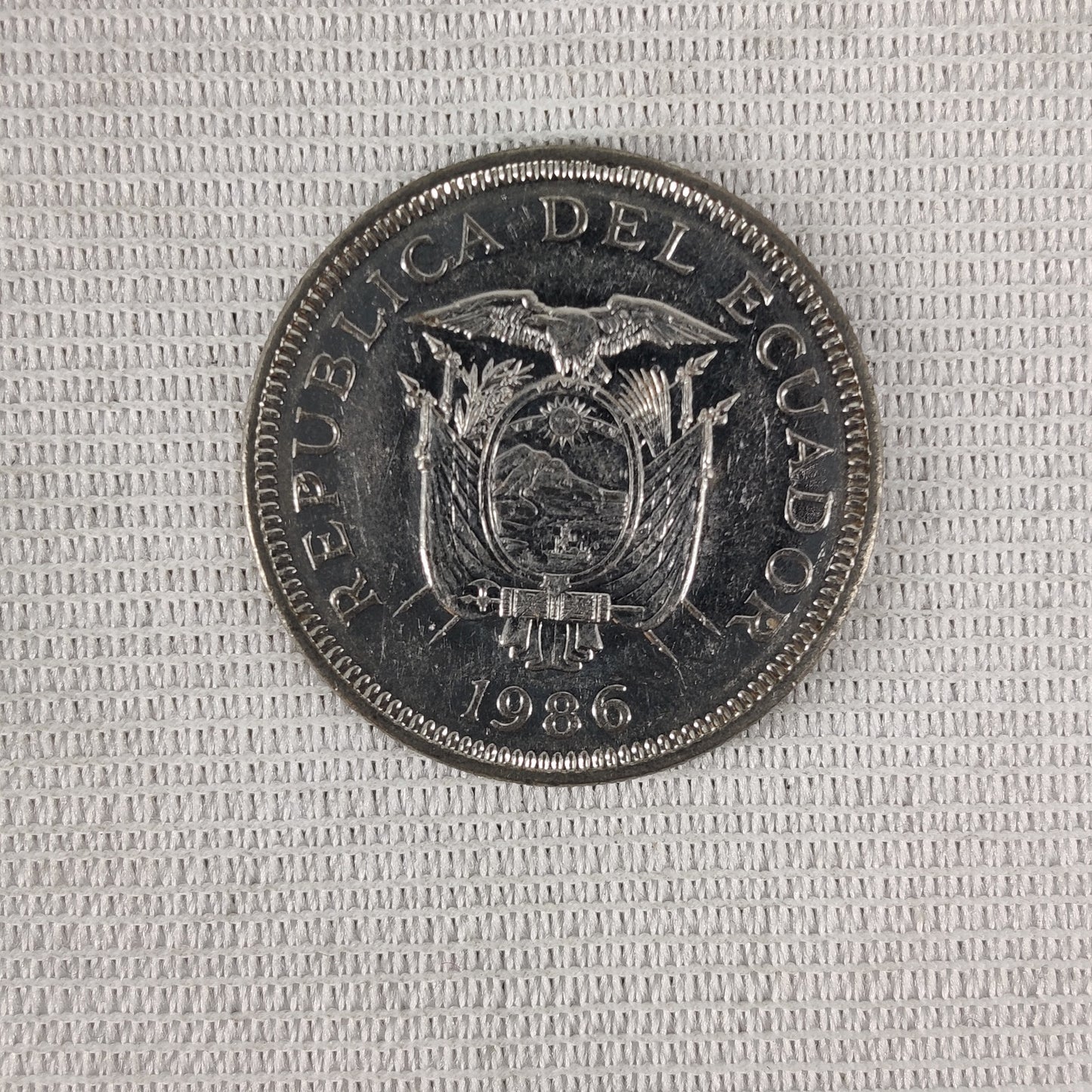 Ecuador 1 Sucre 1981-D Nickel Clad Steel Coins Bulk Collection Lot of 20