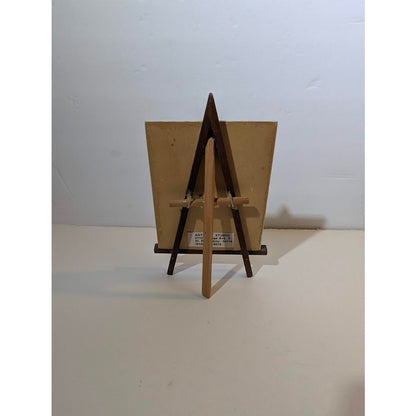 Vintage Anthony Studio Mini 6" Oil Painting on Wood Easel St. Paul MN Landscape