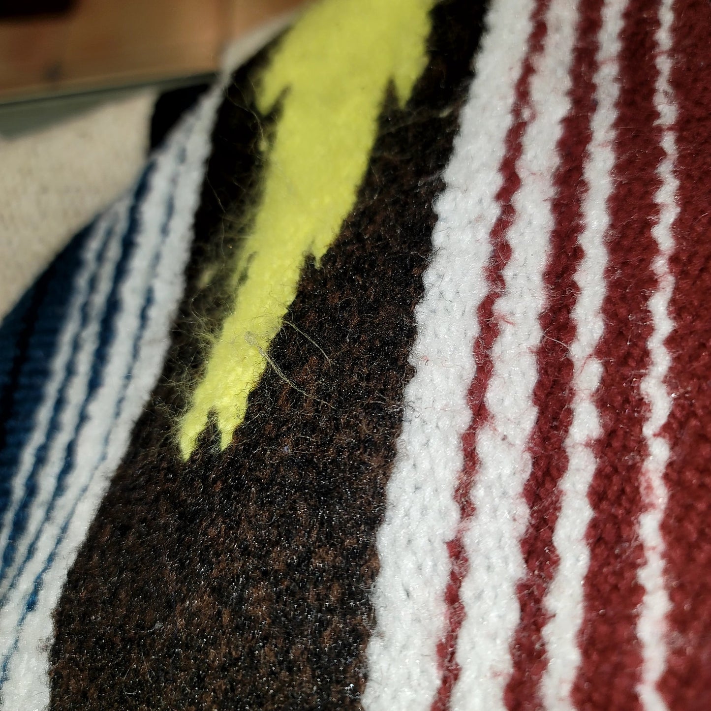 Vintage Mexican Zapotec Handwoven Wool Rug Blanket 82x56 Cream MCM Southwestern