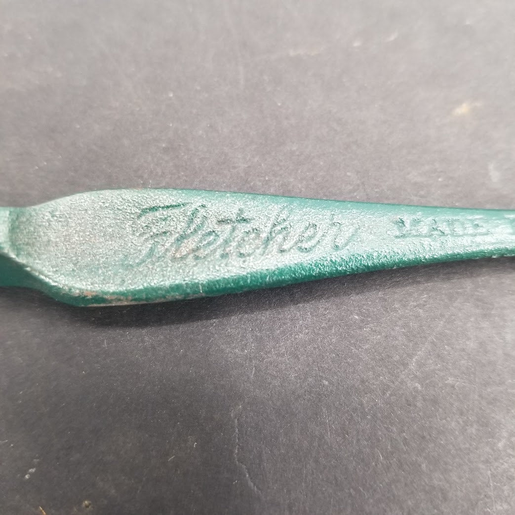 Antique Fletcher Hard Bronze Bearings Gold tip GLASS CUTTER WITH BOX