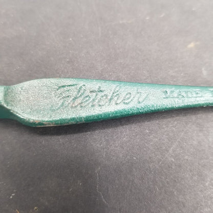 Antique Fletcher Hard Bronze Bearings Gold tip GLASS CUTTER WITH BOX