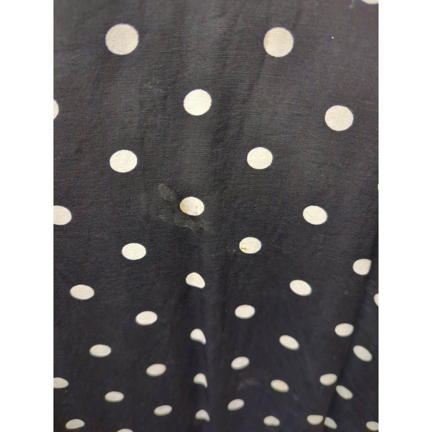 Vintage Helen Blake Black White Polka Dot Midi Dress Retro Rockabilly Style 18