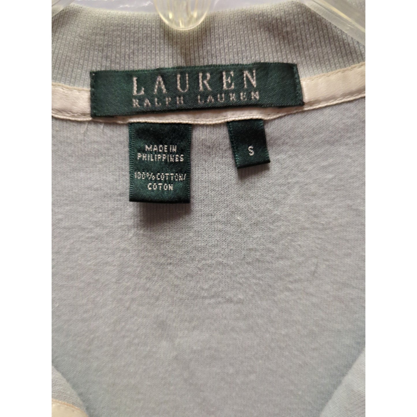 Lauren Ralph Lauren Light Green Cotton Polo Shirt Yellow Crest Size Small Preppy