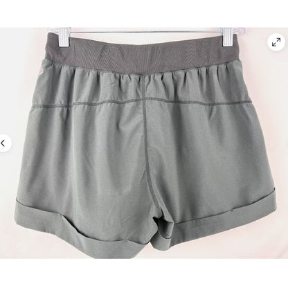 Zella Workout Shorts Size Small Olive Green activewear cuffed hem NEW