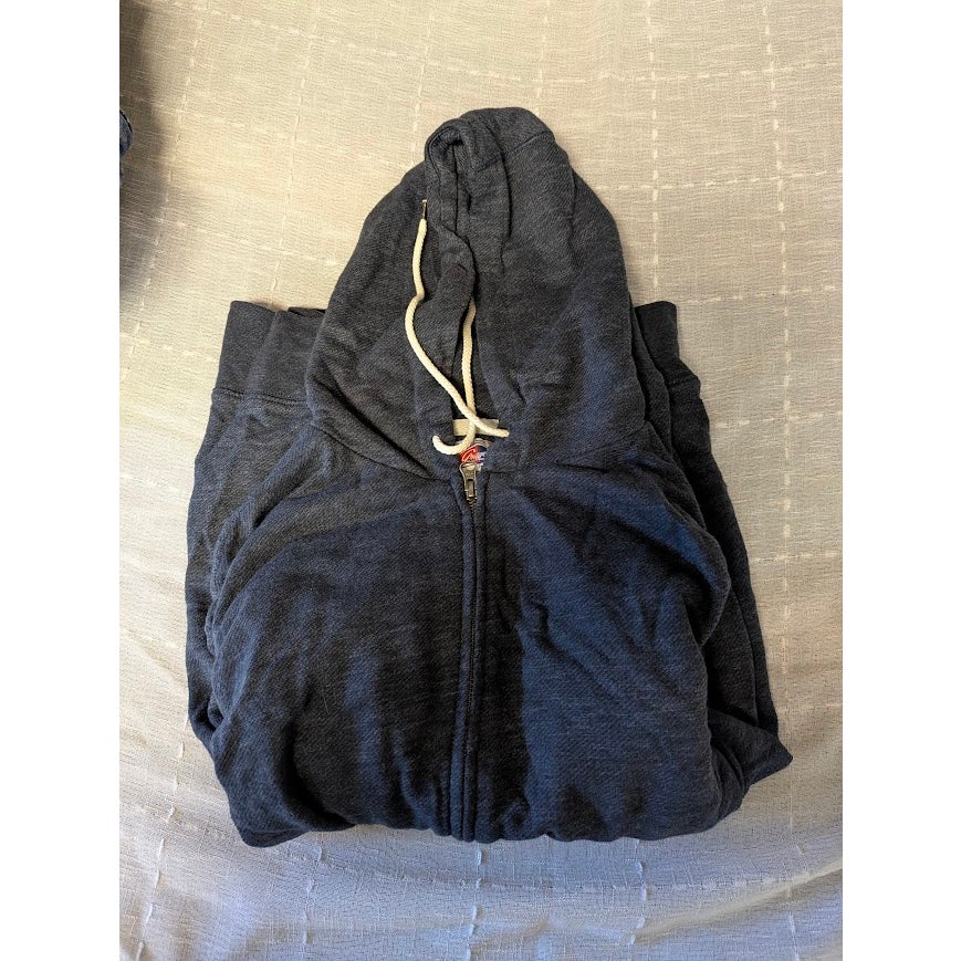 Grayers Montague Zip Up Hoodie Long Sleeves Front Zip Closure Navy X_large New
