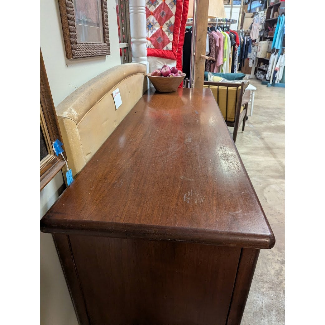 Secondhand Sandies: MCM 1960s solid wood Walnut Credenza Desk