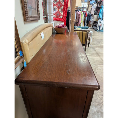 Secondhand Sandies: MCM 1960s solid wood Walnut Credenza Desk