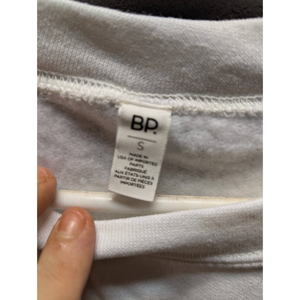BP. White Glow Neon Sweatshirt long sleeve VOTE Size Small Graphic crew neck NEW