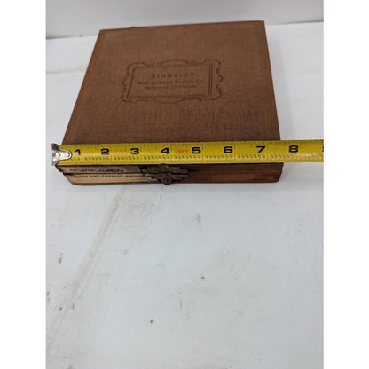 KINGSLEY HOT FOIL Stamping Printer letters Typeset 18 PT. BALLOON caps, Wood Box