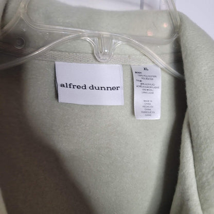 Alfred Dunner Wool Blend Lightweight Jacket XL Green Embroidery Long Sleeve