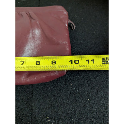 Etienne Aigner Burgundy Wine Clutch with Mirror No shoulder strap