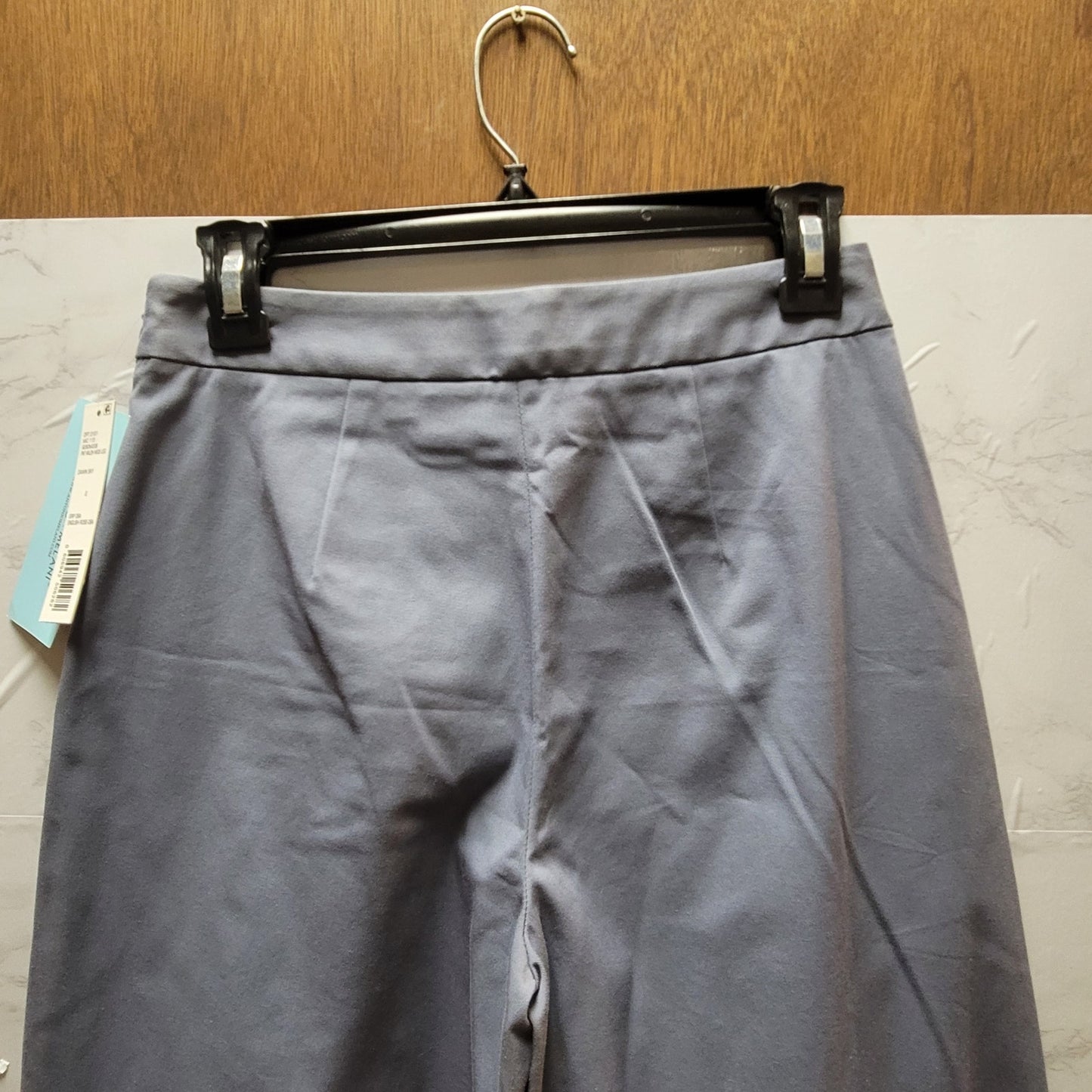 Antonio Melani Dusty Blue Side Zip Wide Leg Trousers Career Coastal Clean Sze 2