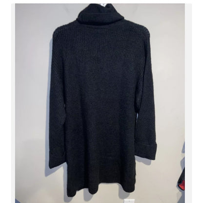 Topshop Turtleneck Sweater Dress Long Sleeve Dropped Shoulder Black XS NWT 0-2