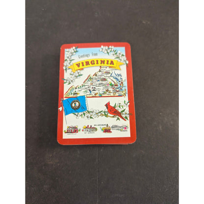 Vintage Virginia State Souvenir Playing Cards Deck Cardinal Flag Map