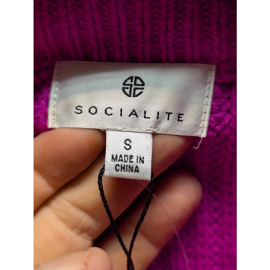 Women's Socialite Long Sleeve Pink small KNIT long sleeve NEW
