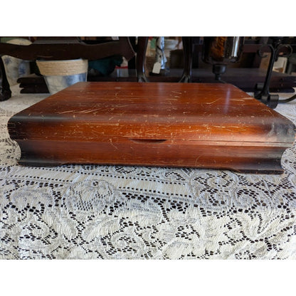 Vintage Holmes & Edwards Wooden Silverware Chest Upcycle project jewelry stash