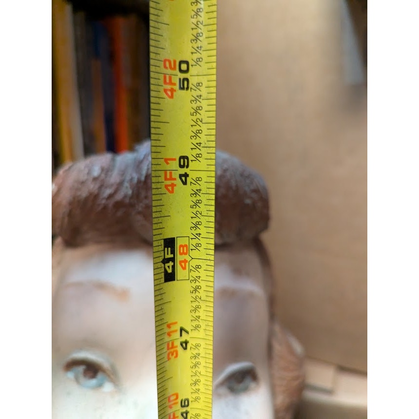 SPRITELY KID vintage GIRL mannequin with stand NO Arms 40's Victory roll Hairdo