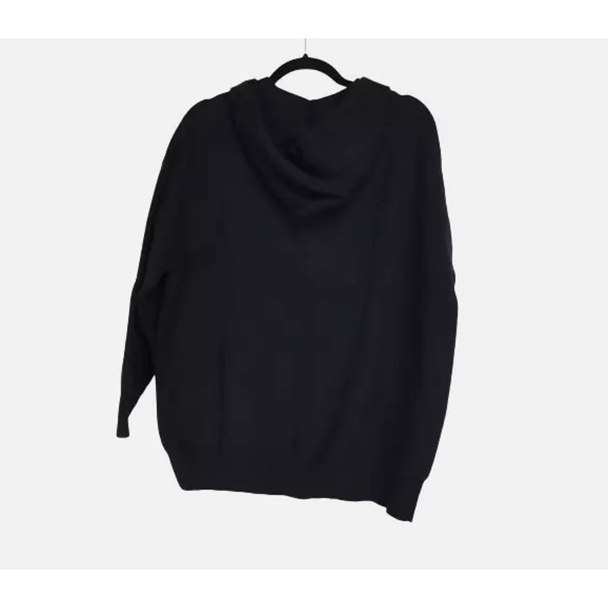 Cotton Emporium Full Zip Hooded Viscose Blend Gray Jacket BLACK $82 MEDIUM