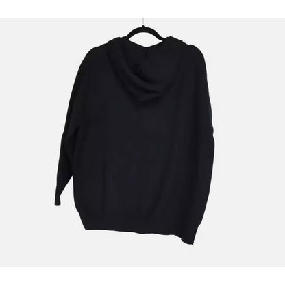 Cotton Emporium Full Zip Hooded Viscose Blend Gray Jacket BLACK $82 MEDIUM